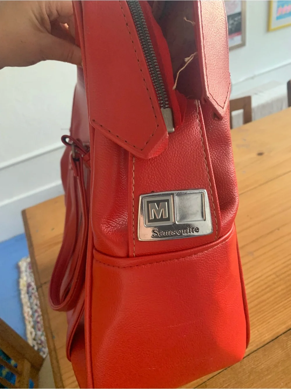 Red Samsonite Satchel
